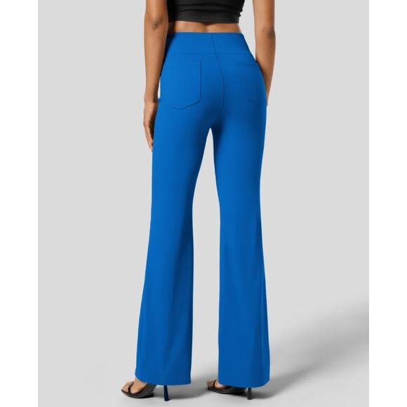 New Halara Flex Women's Princess Blue High Waisted Pull-On Flare Work Pants Sz M - Picture 5 of 12